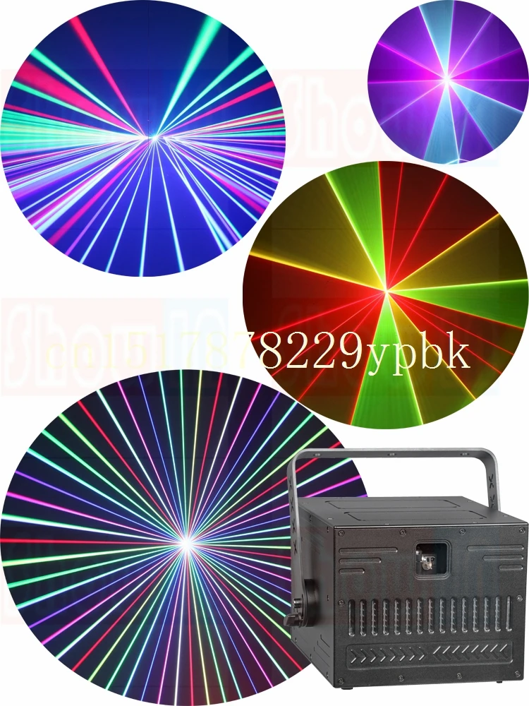 

10W/12W/15W LED Animation Laser Light 30KPPS RGB for City Landscape Show Music Bar Performance Party Pro Stage DJ Disco Lighting