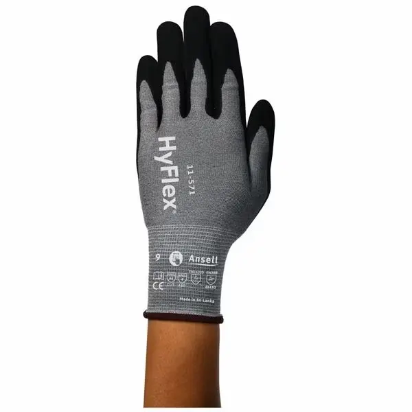 

Cut-Resistant Gloves,, Sandy Palm, Knitwrist, Gray, M ( 8 ), 1 PR