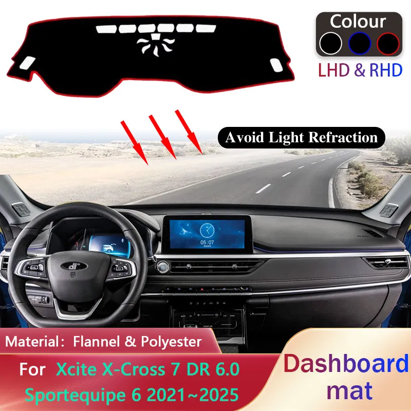 

Dashboard Cover Pad for Xcite X-Cross 7 Sportequipe 6 DR 6.0 2021~2025 Liner Anti-Slip Mat Sunshade Dashmat Carpet Accessories