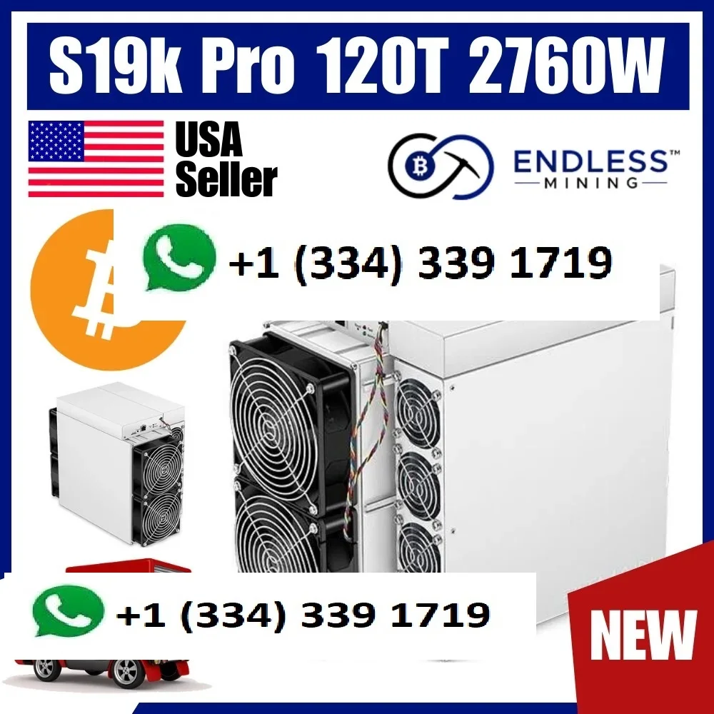 S. AFFARE AUTENTICO ACQUISTA 5 RICEVI 4 GRATIS!! NUOVO Antminer S19K Pro 120T Asics Miner S19kpro 115T/110T BTC Mining Crypto Machin