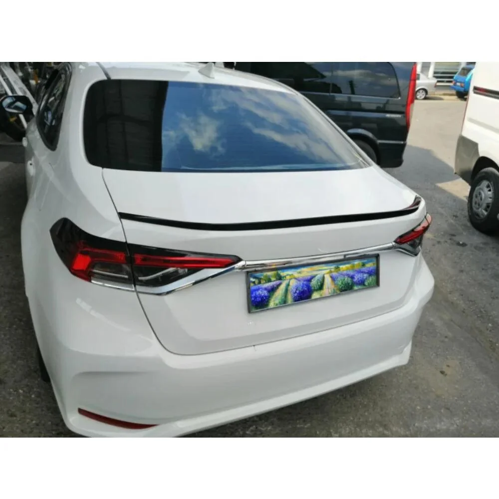 For Toyota Corolla 2019 Glass Under Spoiler Fiber Material Rear Roof Spoiler Wing Trunk Lip Car Styling Compatible Tuning Parts