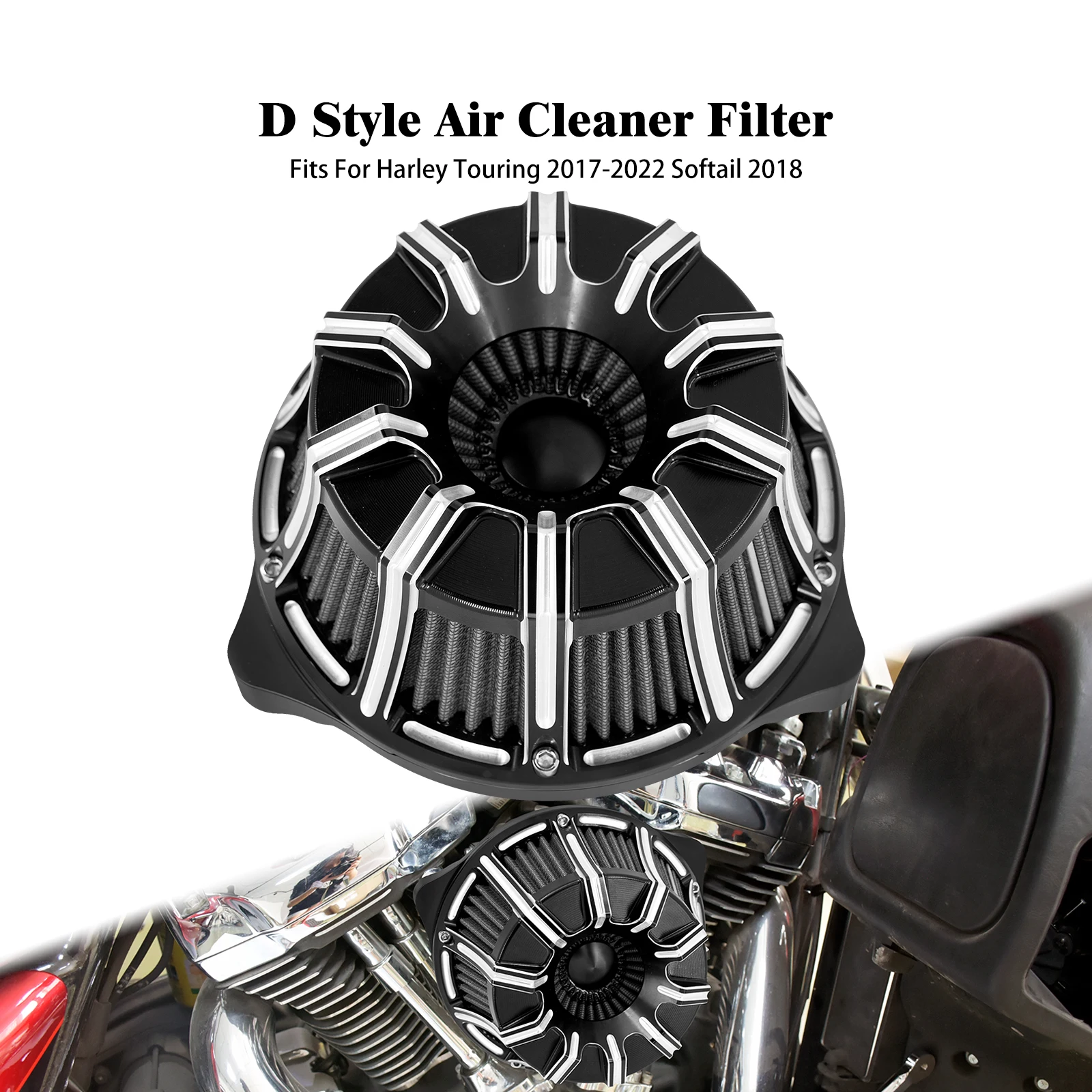 

Мотоциклетный инвертированный воздушный фильтр для Harley Touring Glides Trike M8 2017-23, Softail, Road King Special 2024