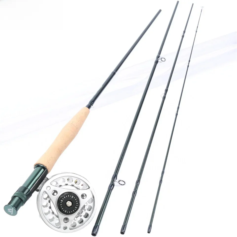 Maximumcatch Fly Rod and Reel Combo 8'4"/8'6'/9'/9'6'' 3/4/5/6/7/8WT Wędka węglowa z dużym aluminiowym kołowrotkiem — zdjęcie 2