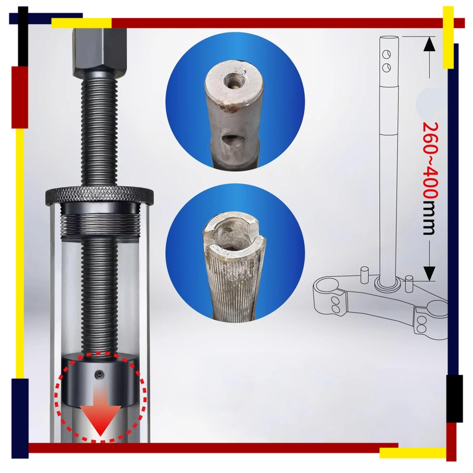 

Motorcycle Bearing Puller Kit High Strength Inner Race Remover Tool for Motorbike Wheel Engine Repair