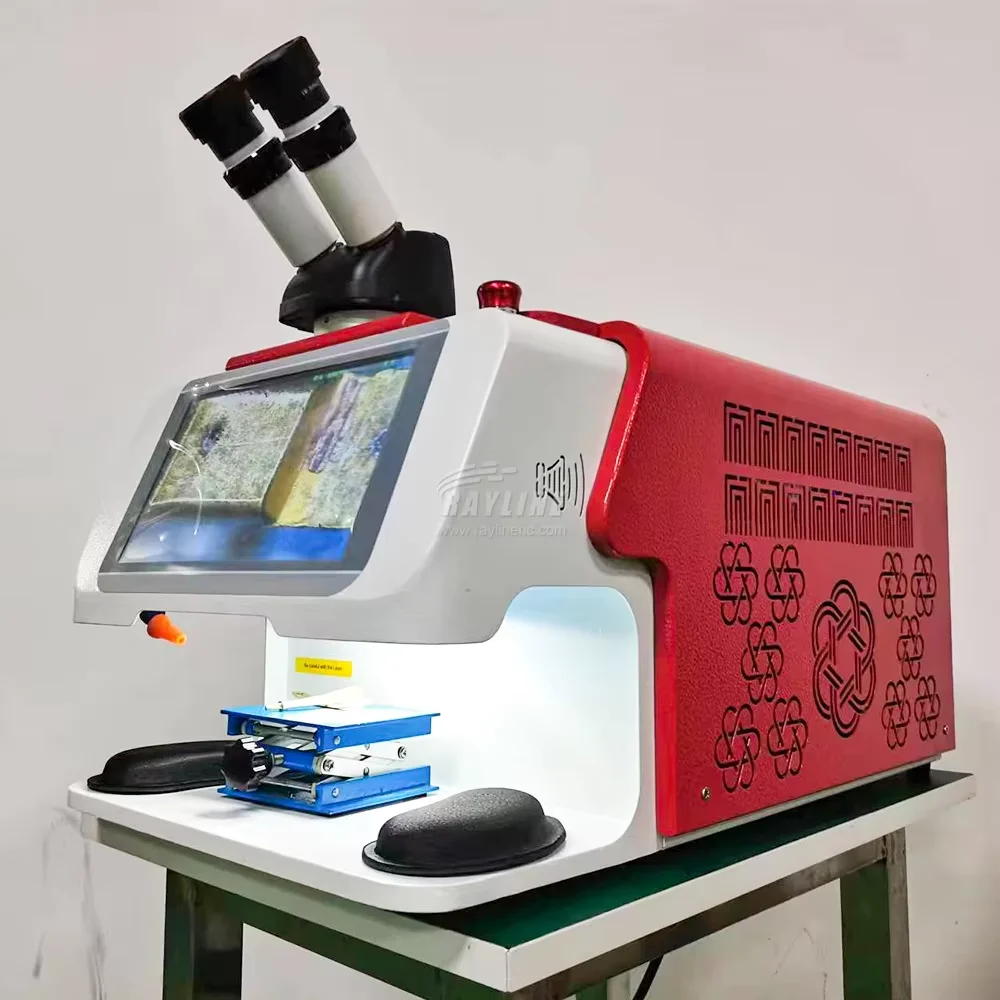 Saldatrice laser micro touch screen per saldatore di saldatura laser pendente anello gioielli con microscopio CCD 220V 110V