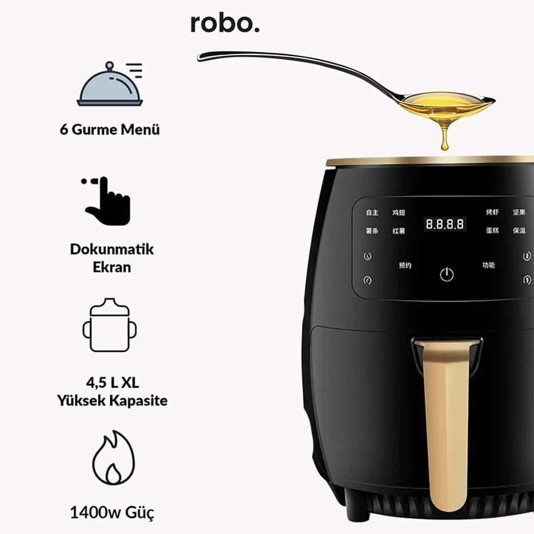 4,5 litros XL Fritadeira ar Fritadeira ar quente