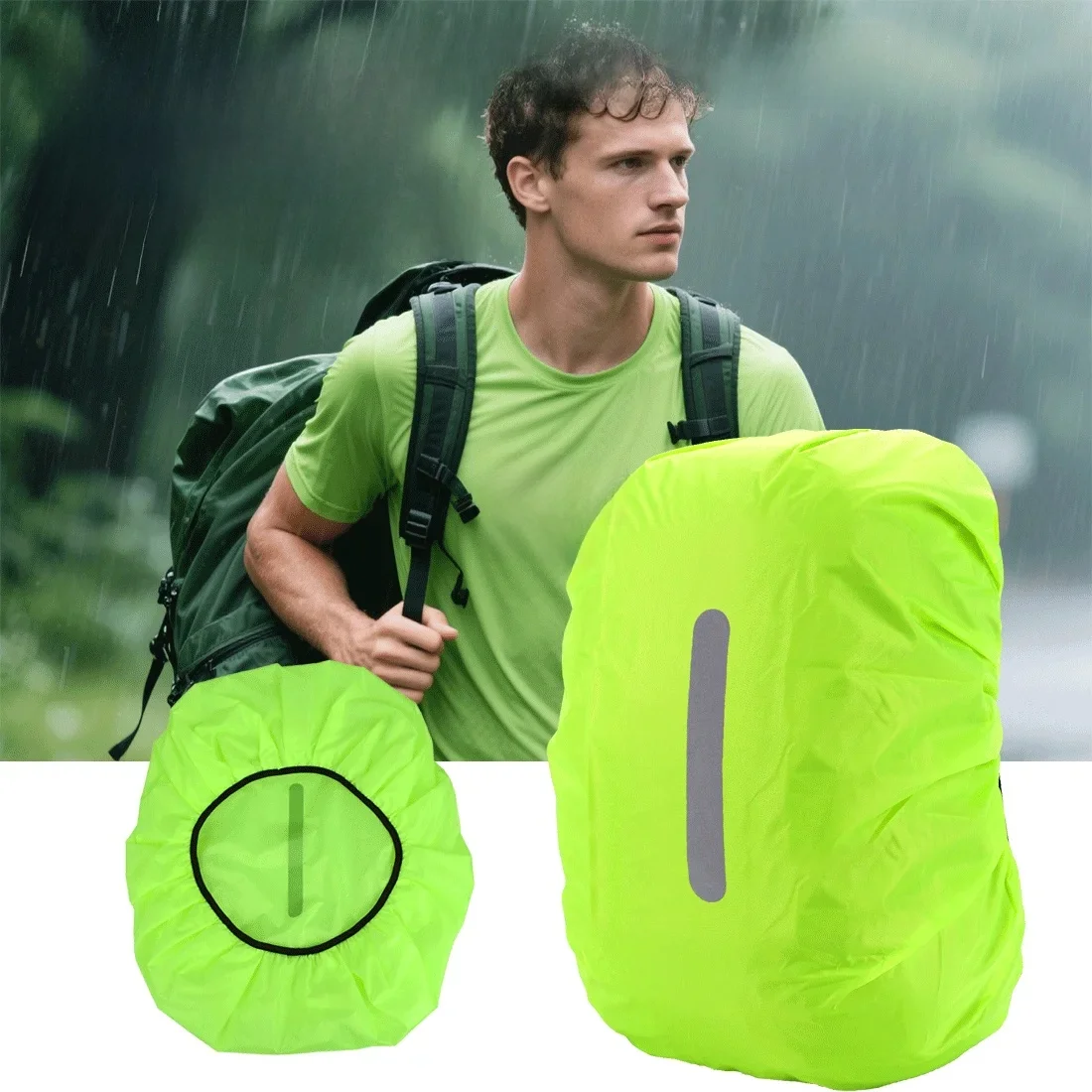 AliExpress Waterproof Backpacks Case 10L-40L Sports Bag Cover 19.5cm Reflective Stripe Only 60g For Bicycle Bag Rain Protection