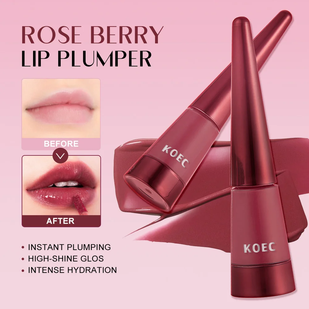 3PCS Lip Balms, Moisturizing & Plumping Lip Gloss, Smooth Lip Fine Lines, Korean Lip Plumper, High Shine Lip Enhancer with Hyaluronic Acid, Ideal Gift Choice