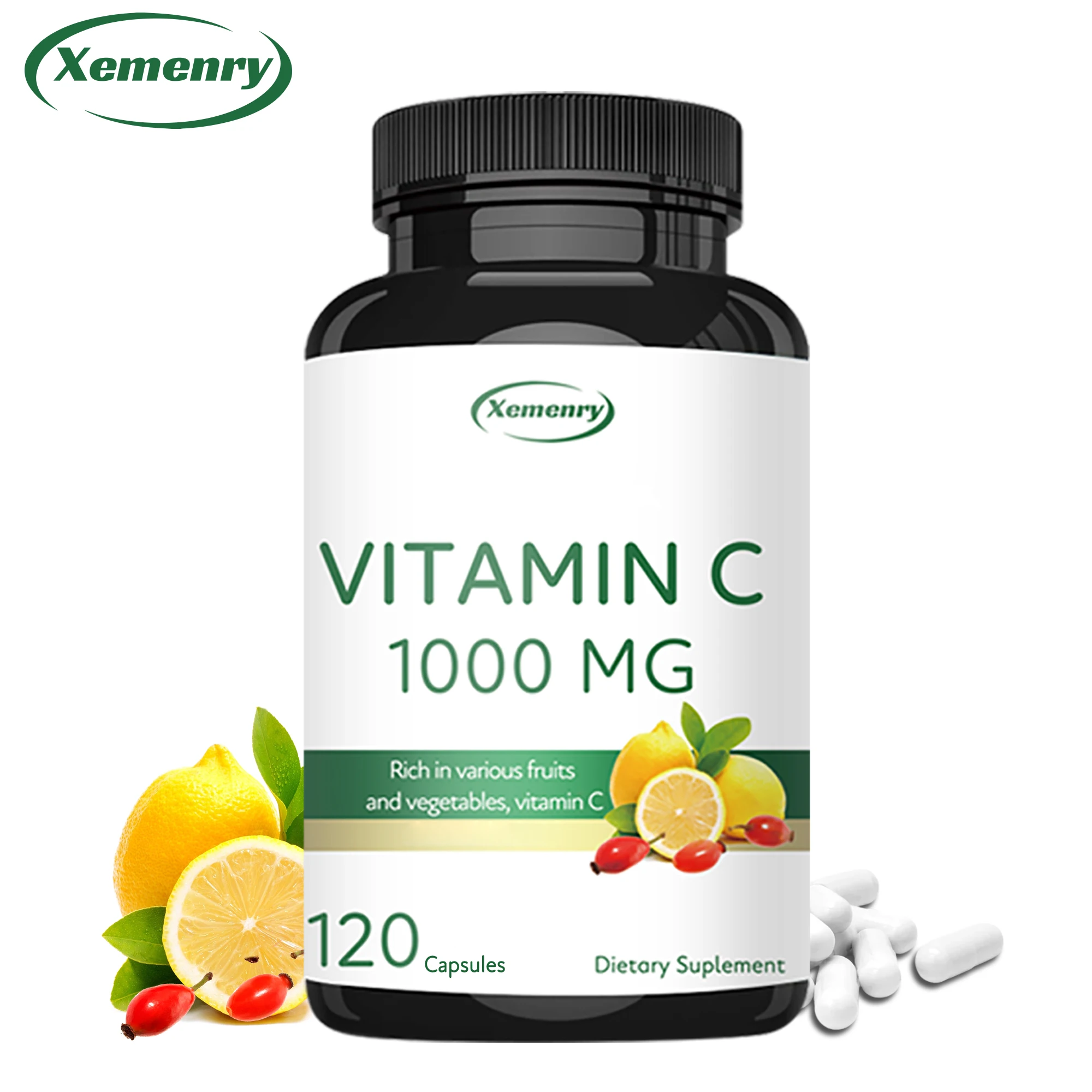 Vitamin C Capsules 1000mg - Antioxidant, Promotes Collagen Production and Skin Health - 120 Capsules