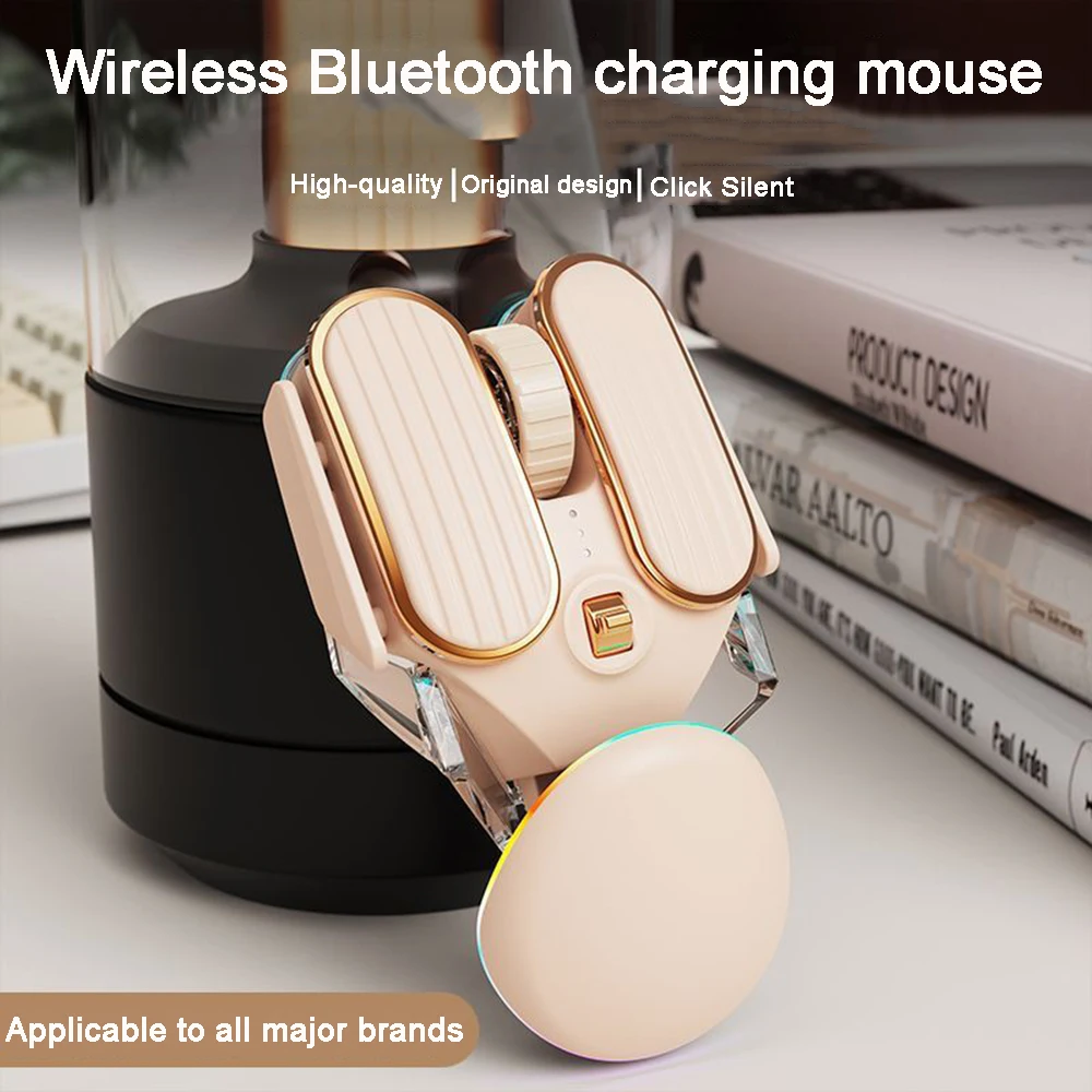 

2.4G Wireless Mouse Bluetooth Rechargeable Grip Comfortable Mute Office Mouse No Latency Computer General Purpose Gaming Mouse