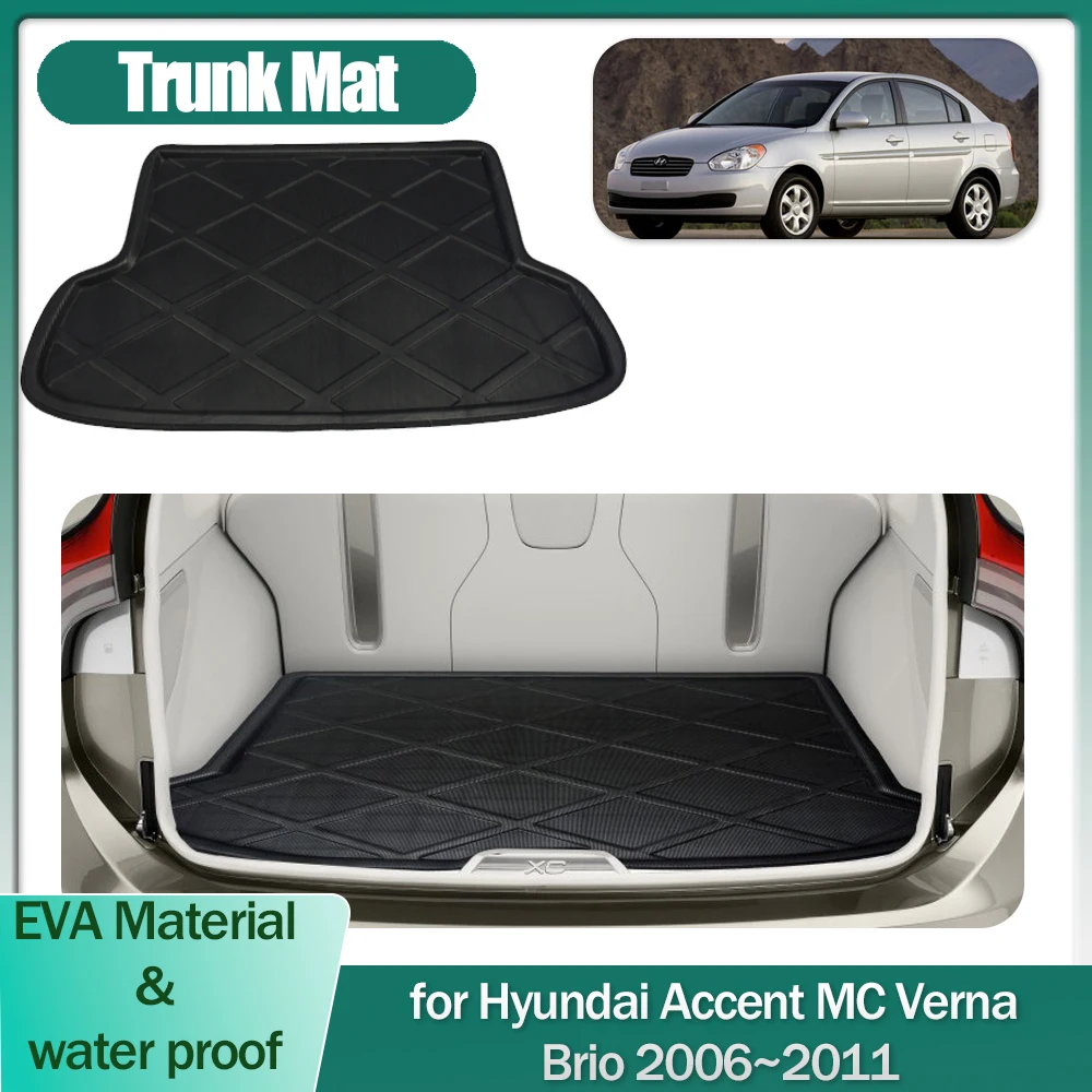 

Коврик в багажник автомобиля для Hyundai Elantra Avante HD 2007 ~ 2010, подкладка для багажника, грузовой напольный ковер, водонепроницаемый чехол, поднос, аксессуары