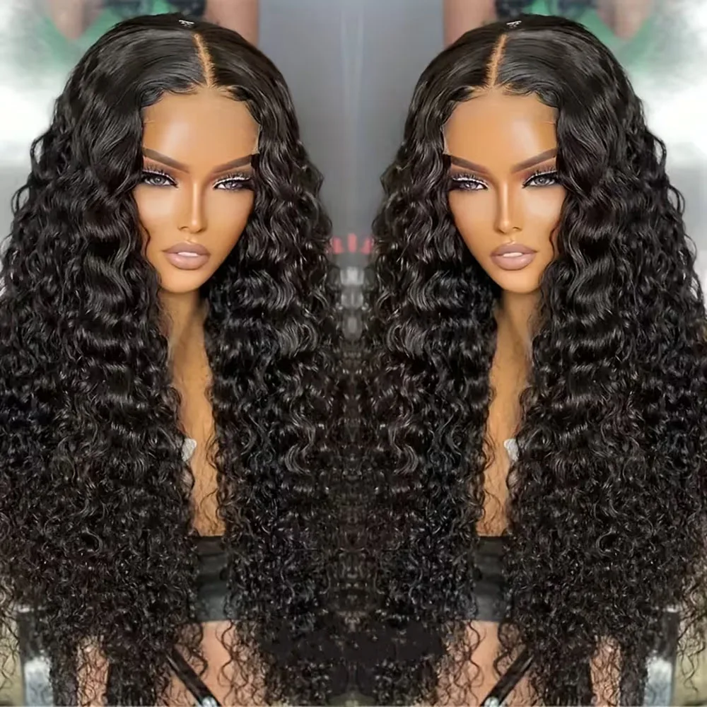

40 Inch curly human hair wig Deep Wave 13x6 hd lace wigs on clearance sale 13x4 Hd Lace Frontal Water Wave wigs human hair 100%