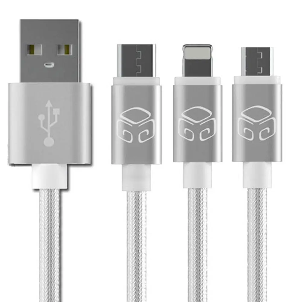 1 + 1 + 1 Dage Metal Fabric Fast Charging Cable