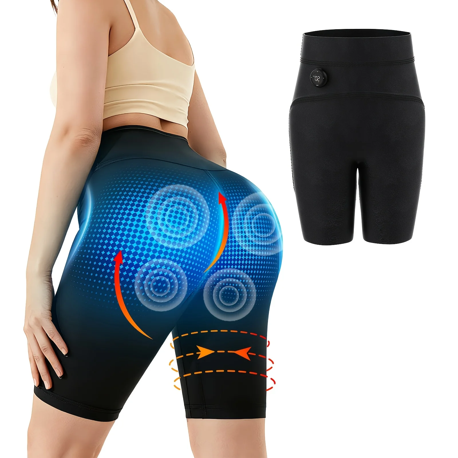

EMS Glute Lift Massage Pants 4D Microcurrent High Yoga Shaping Tights 8 Modes&30 Levels Reduce Fat Mass Hip Lift Muscle Stimulator Buttock Ultimate Butt Shaping Electric Wireless Stimulation Rechargeable Workout Glute Training Muscle