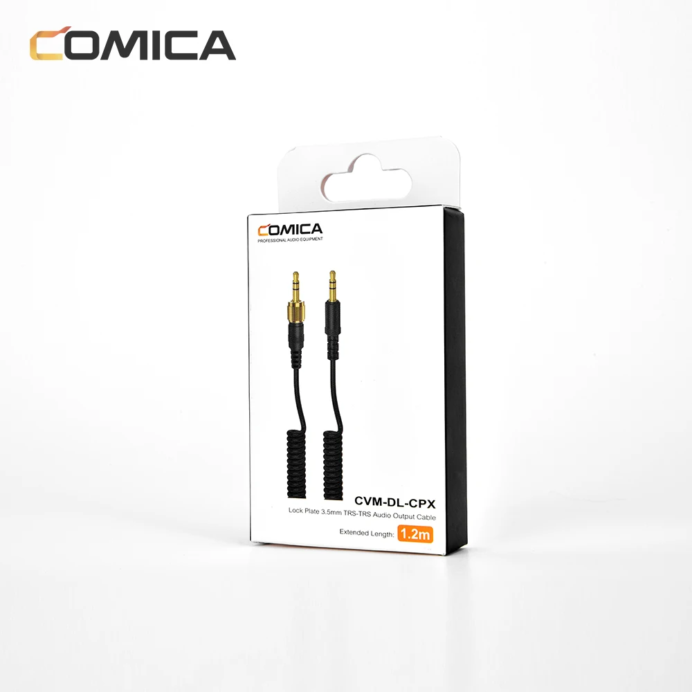 COMICA CVM-DL-CPX 3,5 mm TRS-audiokabel, microfoonkabel met geluidsuitgang en vergrendelplaat, geschikt voor WM200, WM300, WM100 PLUS en WM100.