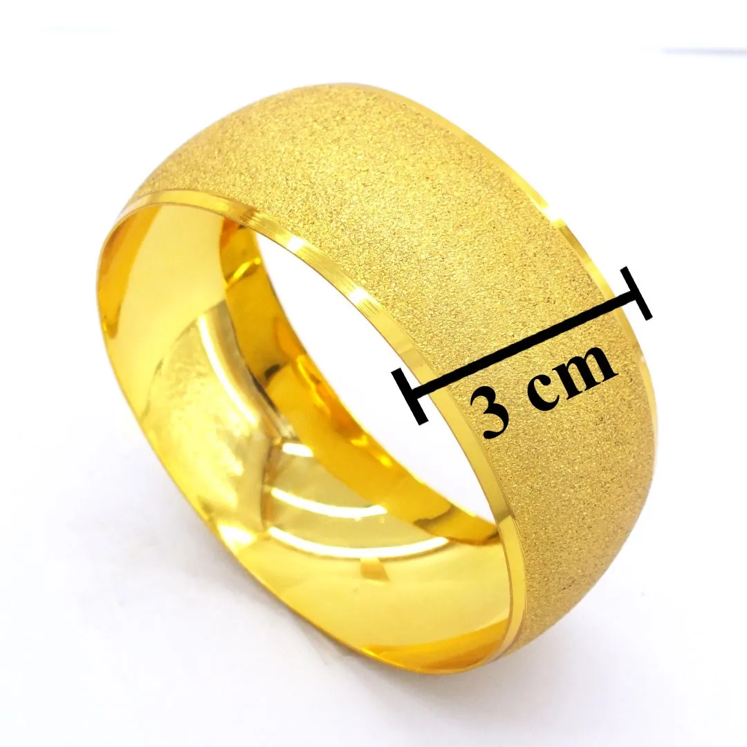 22 Carat Women\'s Real Gold Plated Silvery Bracelet 3cm 30mm Thickness Gem Jewelry Accessory Special Day Gift Turkish Handmade