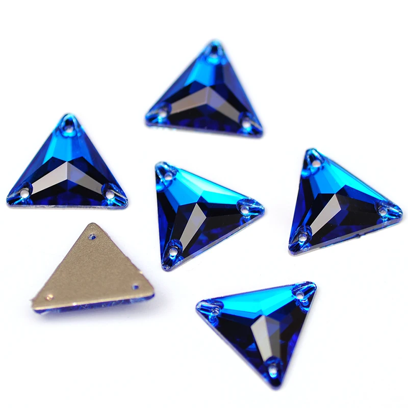 YANRUO 3270 Triangle AAAAA Sewing Stones And Crystals Glass Strass Flat Back Sewn Rhinestones For Clothes Dress Jewelry