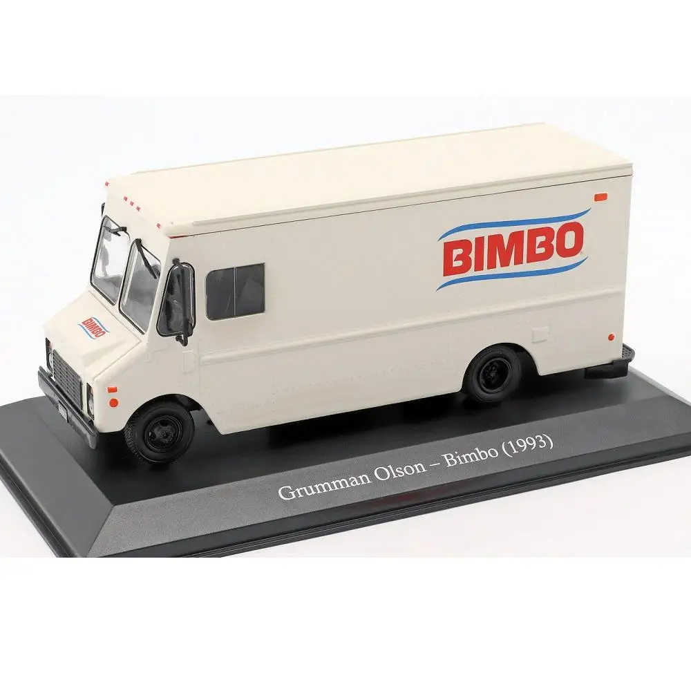 Salvat, Grumman Olson 1993 Fourgon publicitaire de livraison de la Bread Company, échelle 1:43, miniature en métal moulé sous pression, collection de véhicules de livraison et de service, Histoire sur nos routes, sans emballage, l'emballage sous blister peut être froissé, base