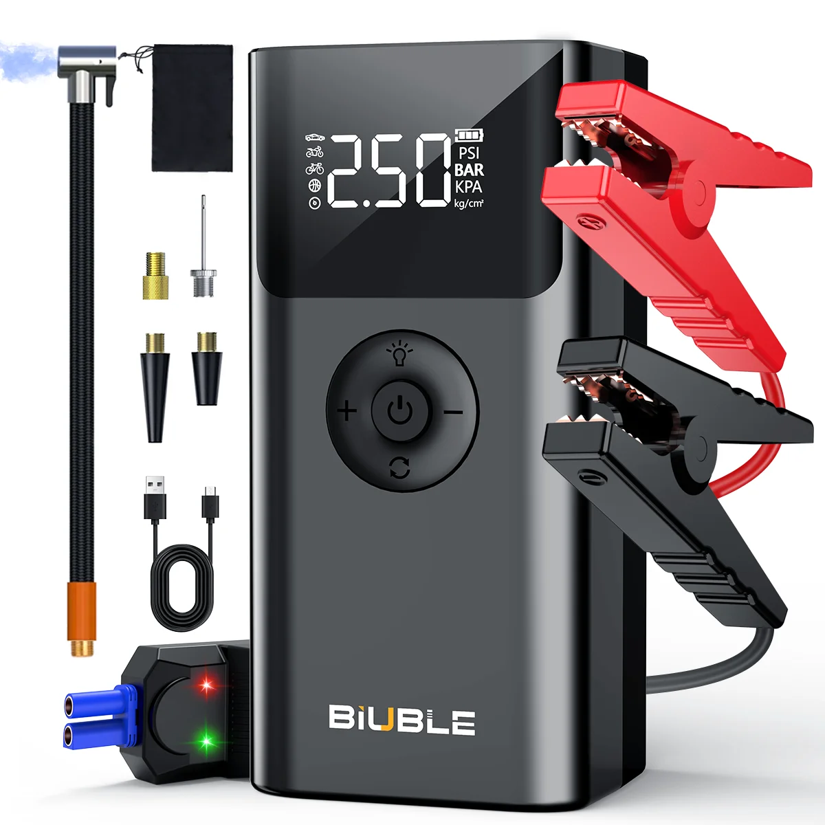 1500A Auto-Starthilfe Powerbank 25000mAh 150Psi Luftpumpe Batterie-Notfall-Booster Startgerät Auto-Starter