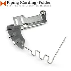 Piping Welting Cording Folder Device Fit Single Needle Lockstitch Sewing Machine Accessories Adjustable Guide