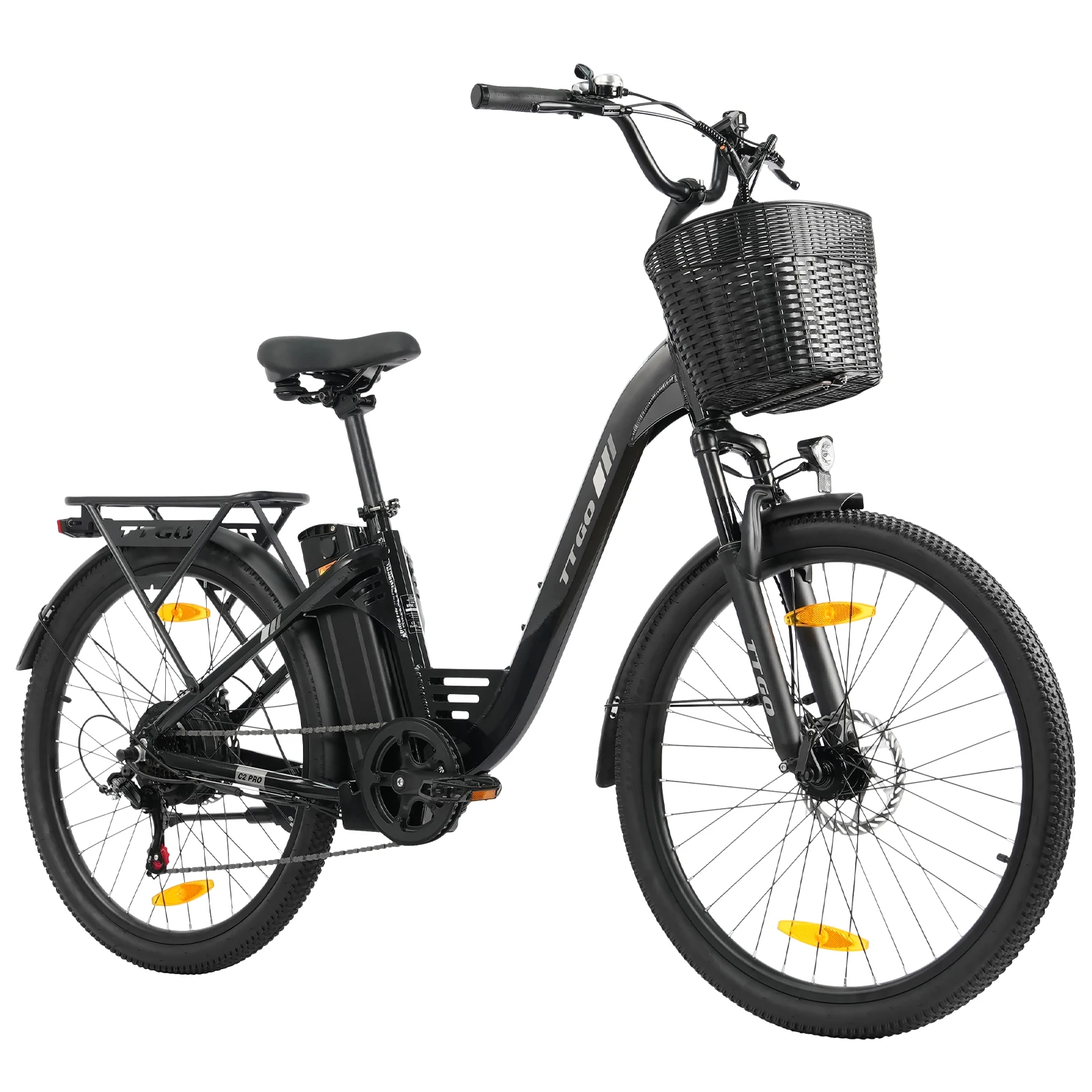 Bicicleta eléctrica de 26 pulgadas con cuadro bajo, autonomía de 120 km, motor de 250 W, batería de 36 V y 18 Ah, velocidad máxima de 25