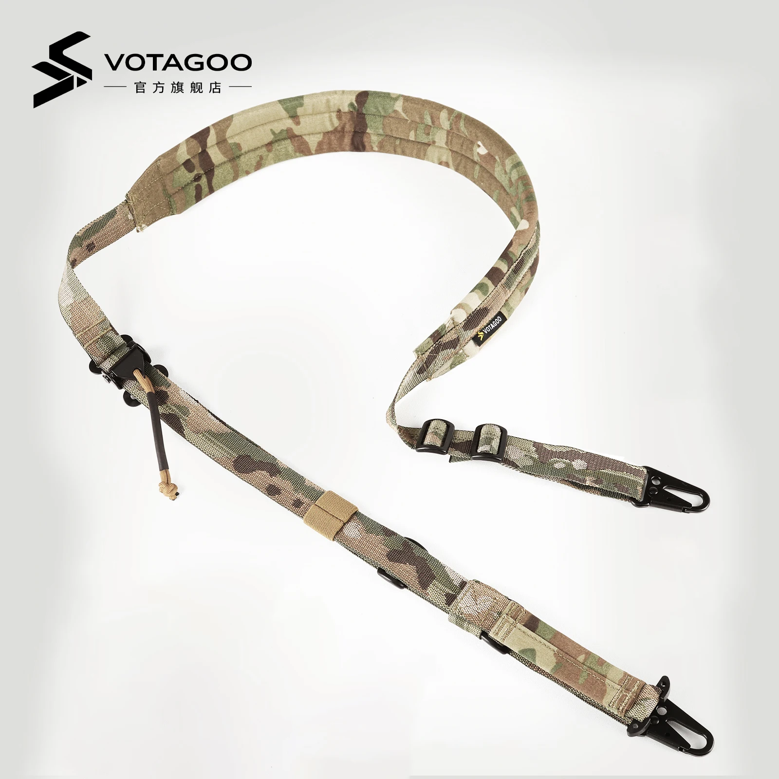 

VOTAGOO Tactical 2 Point Sling, Quick Adjust Gun Sling with HK Hook, Soft Shoulder Pad Rifle Sling for Hunting Shooting