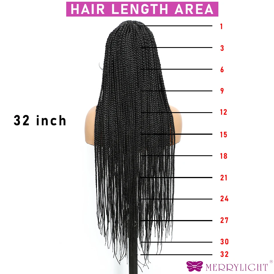 شعر مستعار أفريقي مضفر الاصطناعية كامل الدانتيل كورنو Knotless صندوق تجديل الباروكات للنساء السود الدانتيل الضفائر الأمامية شعر مستعار
