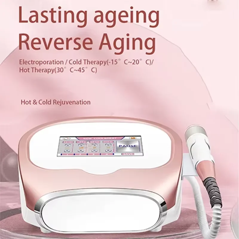 

Portable Dcool D-Cool Facial Skin Care Machine - Electroporation Ion Cryo Therapy for Cold And Hot Skin Cooling & Freezing