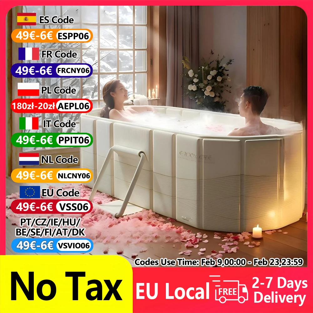 1.5m PVC baignoire pliable grande baignoire Portable adulte bain Double corps complet seau de bain baignoire pliante bain chaud froid SPA