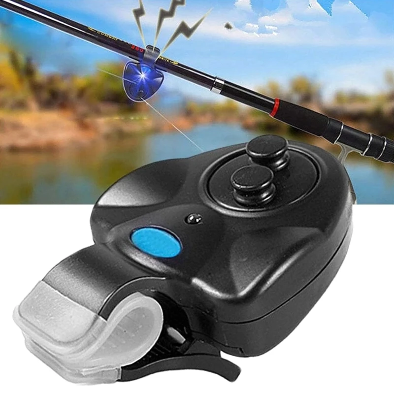 Fishing Fish Bite Alarm Electronic Buzzer on Fishing Rod with Loud Siren Daytime Night Indicator With Battery Tackle Accessories