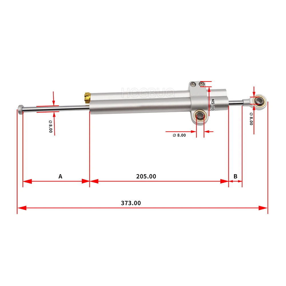 373 مللي متر العالمي للدراجات النارية التوجيه المثبط ل Ducati أبريليا ياماها هوندا BMW كاواساكي دراجة نارية الخطي التحكم الآمن
