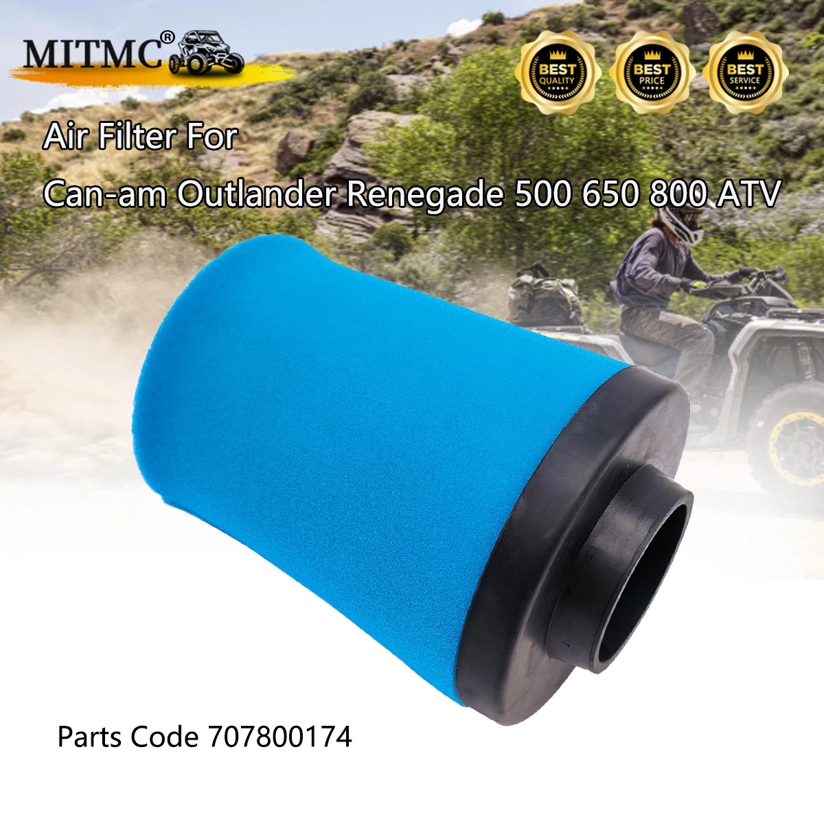

Air Filter For Bombardier BRP Can-am Outlander Renegade 500 650 800 ATV Parts 707800174
