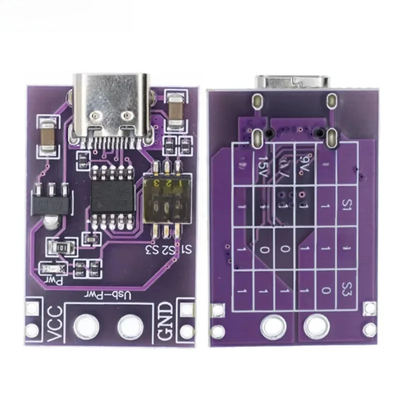 DIYUSER Type-C QC AFC PD2.0 PD3.0 do DC Parof Scam Fast Charge Trigger Polling Detector USB Notebook Power Supply Change Board — zdjęcie 2