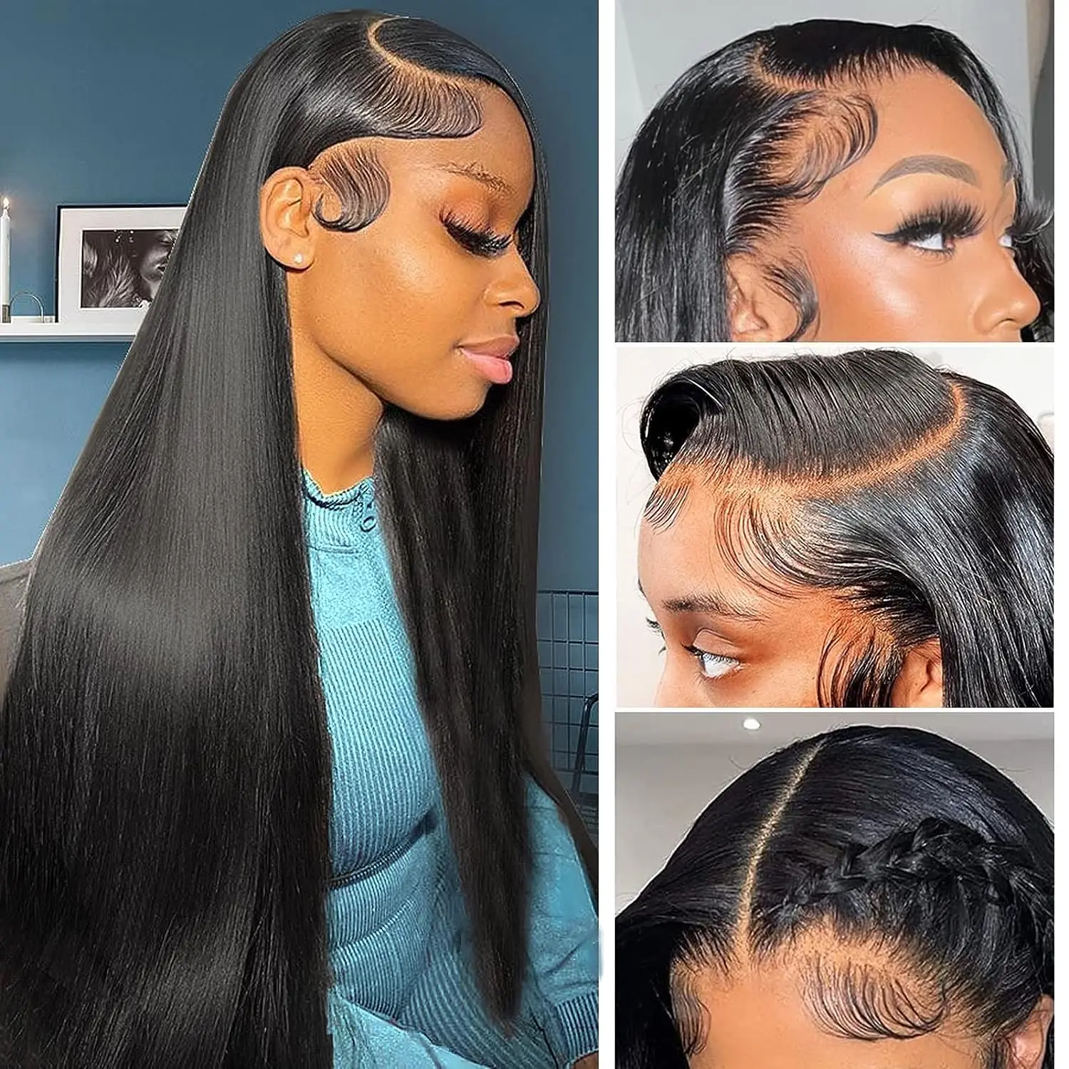 Straight Lace Front Wig Human Hair 13x4 13x6 Glueless Human Hair Wigs Lace Frontal Wig Wear And Go 5x5 Lace Wig Brazilian Hair