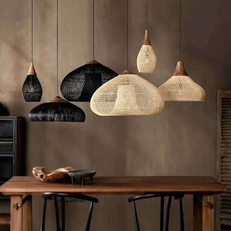Zuidoost-Aziatische rotan hanglamp Hoge kwaliteit plafondlamp Eetkamer Restaurant rieten lichtarmatuur Loft ophanging - afbeelding 2
