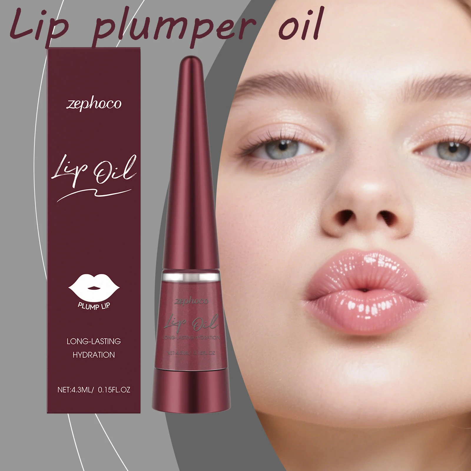 

4.3ML Hydrating Lip Oil Daily Nourishing Fade Lip Lines Repair Cracked Enhance Gloss Smoothing Softening Booster Lip Care Oil