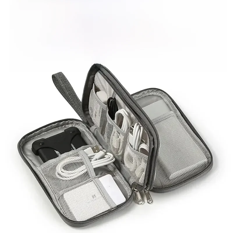 1 szt. Różowy/szary/czarny/granatowy podróżny przenośny cyfrowy produkt torba do przechowywania kabel USB do transmisji danych organizator zestaw słuchawkowy ładowanie skarbonka torba — zdjęcie 2