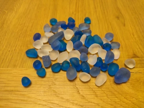 New 20pcs Sea Beach Glass Beads Mixed Color Jewelry Vase Aquarium Decoration 10-16mm photo review