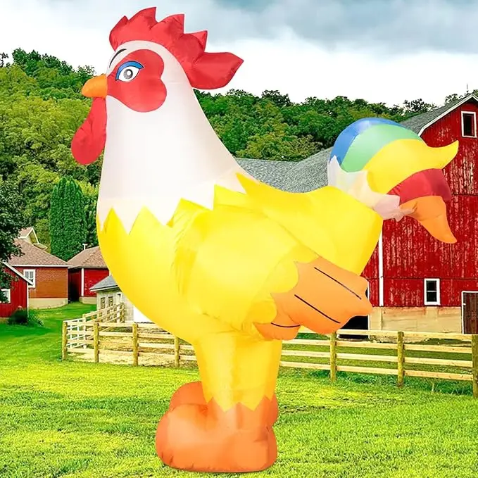 

Inflatable Christmas Farm Rooster LED Light Yard Garden Party Decoration
