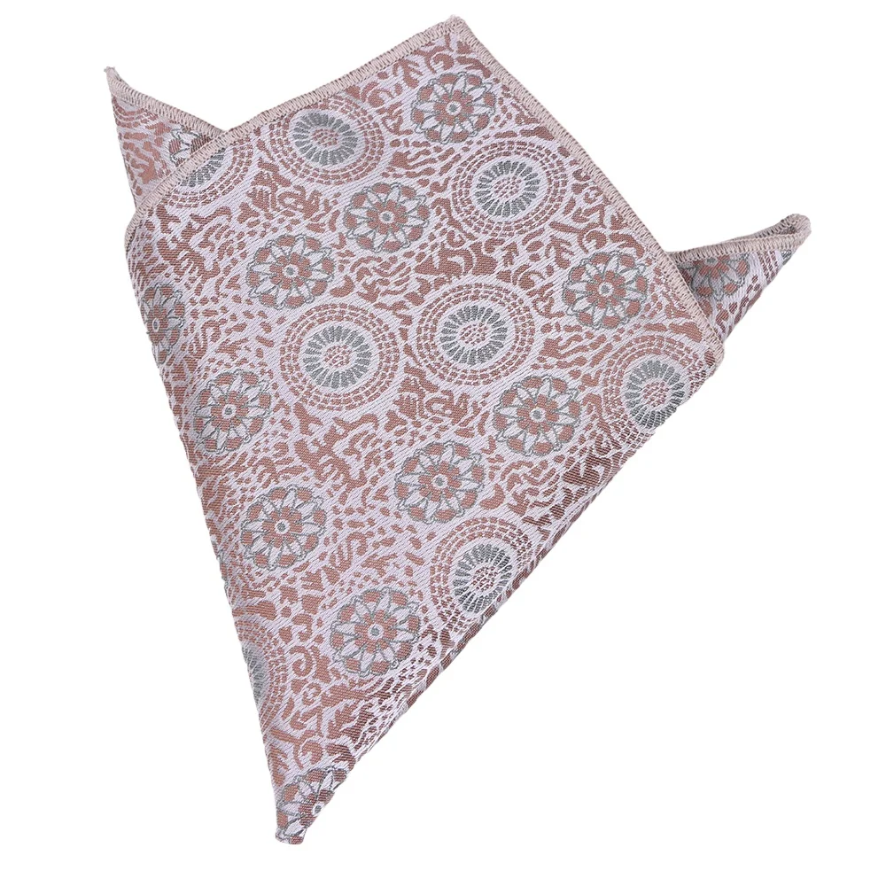 Fashion Colorful Mens Pocket Square 23CM Multicolor Floral Classic Wedding Handkerchief Business Jacquard Hanky