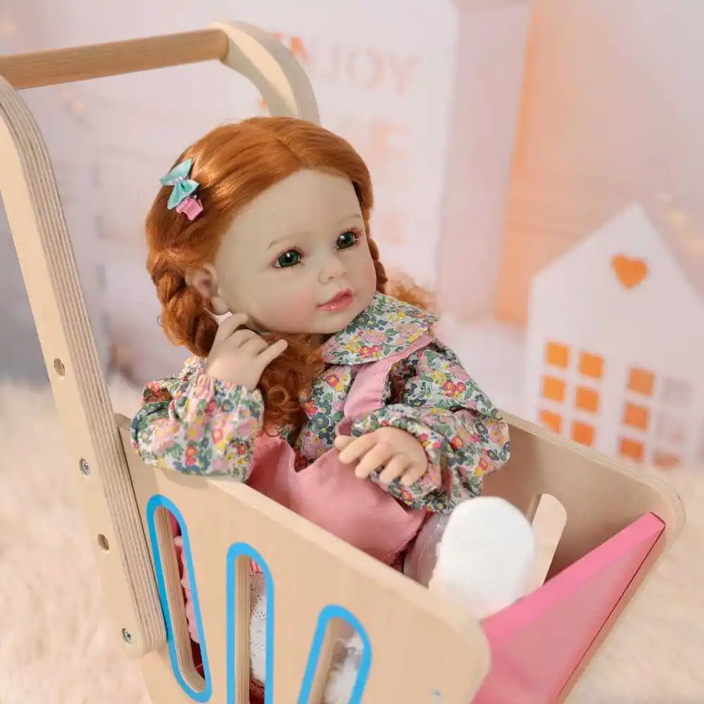 クローバレイ 22インチ クラシック リアルなリボーンドール 超キュート ソフトビニールドール 高品質おもちゃ ままごと人形 子供 クリスマスプレゼント