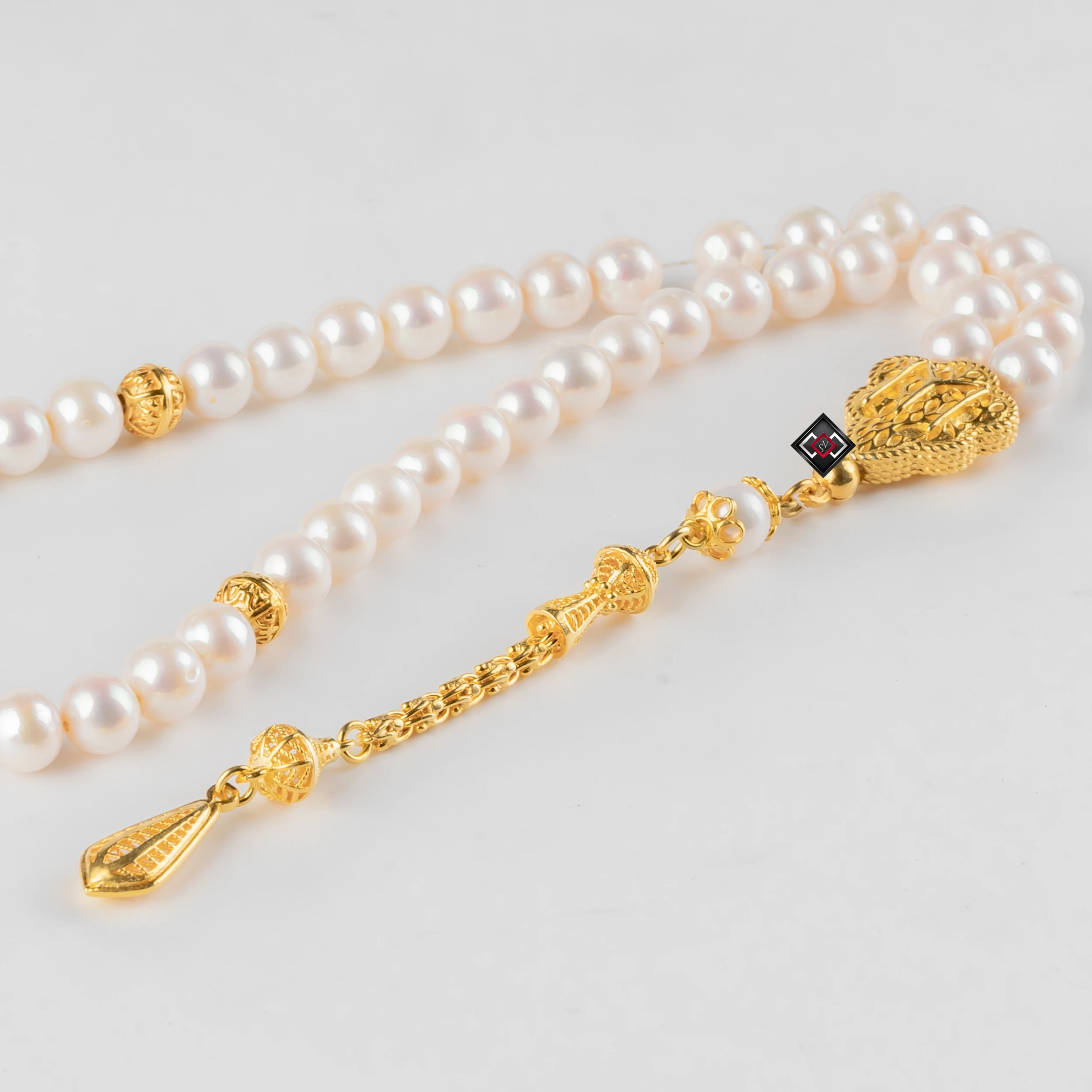 Rosary 8mm with Natural Pearl Stone and 45 Beads