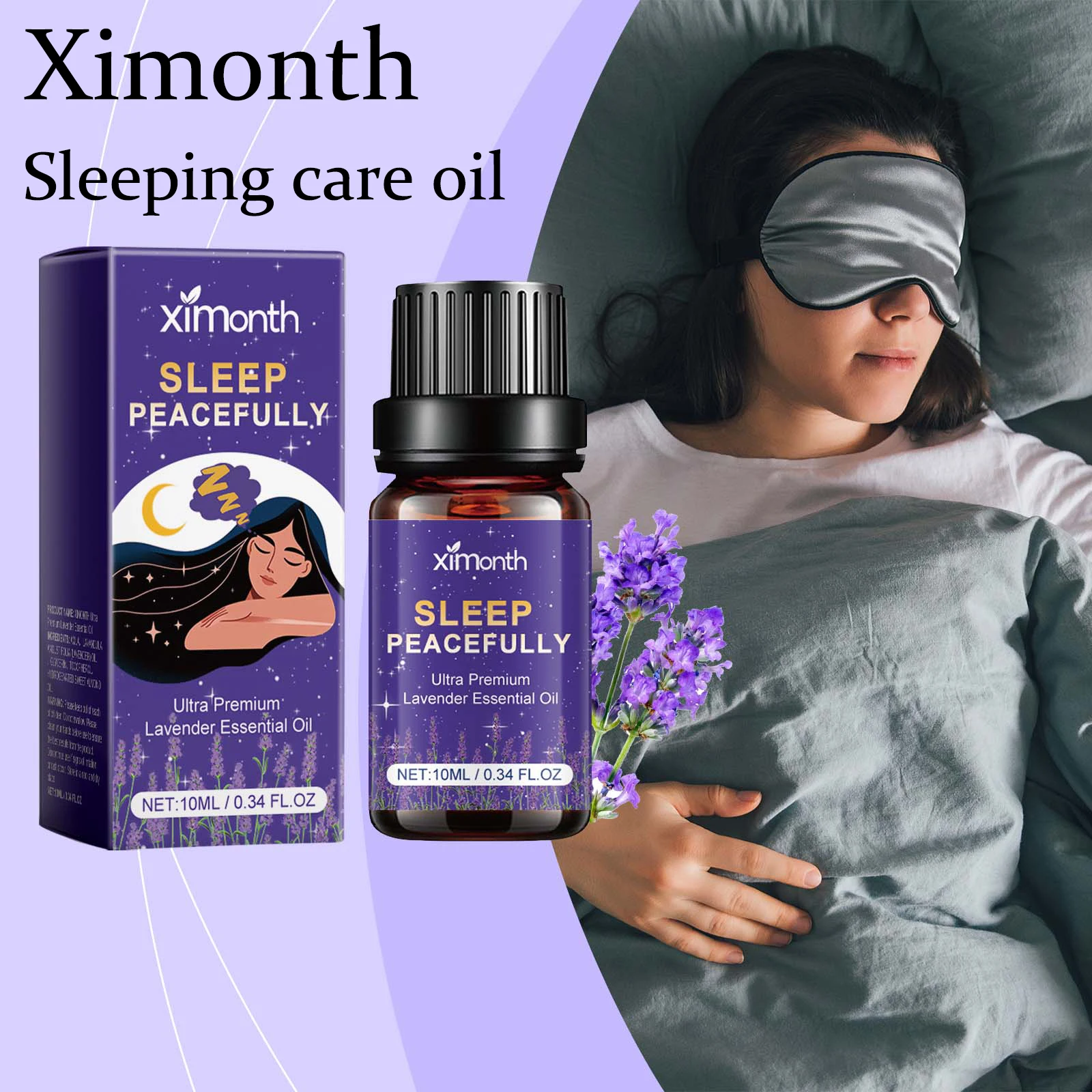 

Натуральное лавандовое масло для ухода за сном, успокаивающее средство для снятия настроения, снятие стресса и тревоги, увлажняющее, успокаивающее, способствующее хорошее эфирное масло для сна