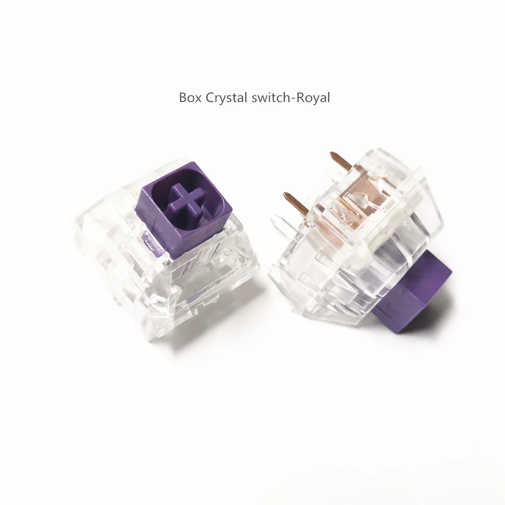 Kailh Box Crystal Royal Navy Blue Jade Pink 5 pin Switches IP56 Water-proof Compatible Cherry MX Switches