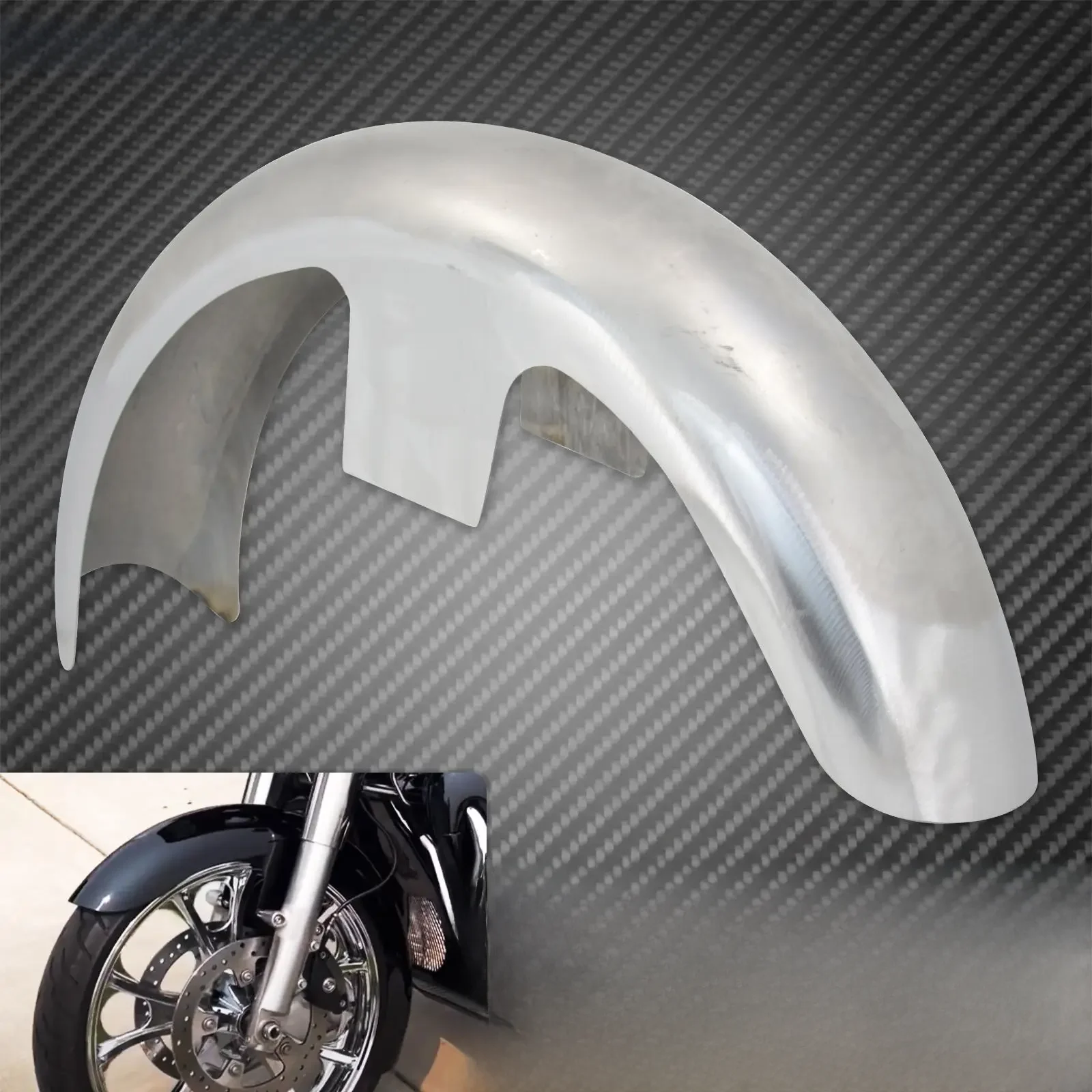 Żelazko motocyklowe 21 "Wrap 5.5" przedni błotnik niepomalowany dla Harley Touring CVO Road Electra Glide FLHT FLHR FLHR FLH niestandardowe Baggers — zdjęcie 2
