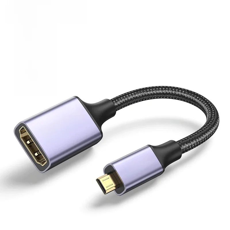 UGREEN – adaptateur Micro HDMI vers HDMI 4K/60Hz 3D, pour GoPro Hero 7 Raspberry Pi 4 Sony Nikon, câble HDMI tressé