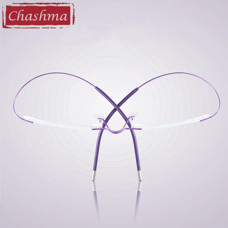 

Chashma Prescription Glasses Women Eyeglasses Frames Rimless Pure Titanium without Folding Eyewear Men Optical Lenses Spectacles