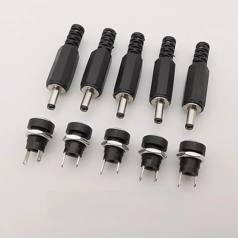 10Pcs DC 3.5mm x 1.35mm Wtyczka męska Jack Złącze zasilania DC Typ lutowania Wtyczki zasilania DC Adapter gniazda 3.5x1.3mm — zdjęcie 2