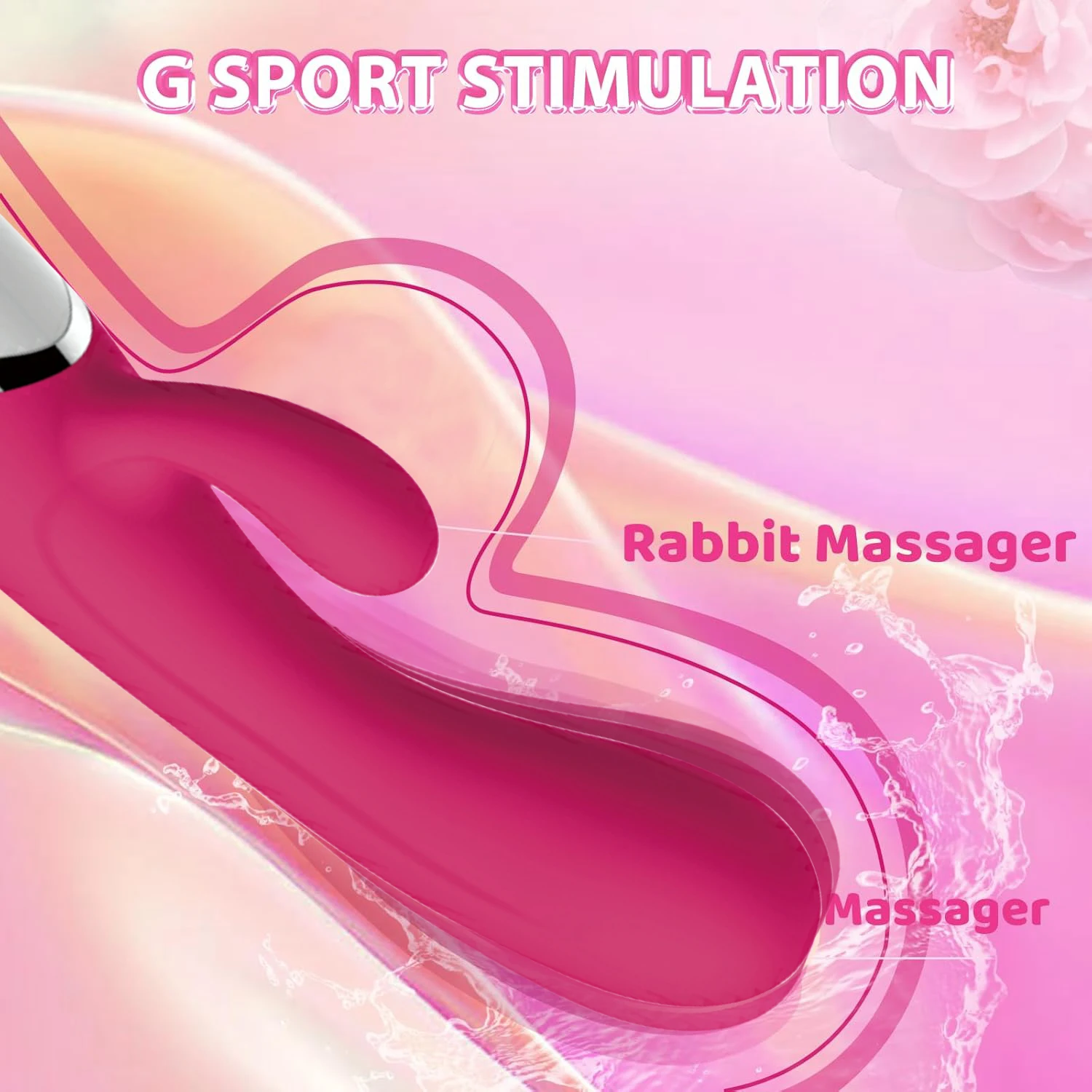 Rabbit G Spot Vibrators Sex Toys for Woman with 10 Vibration Modes Triple Stimulator Powerful Dual Motor Rose Sex Toy