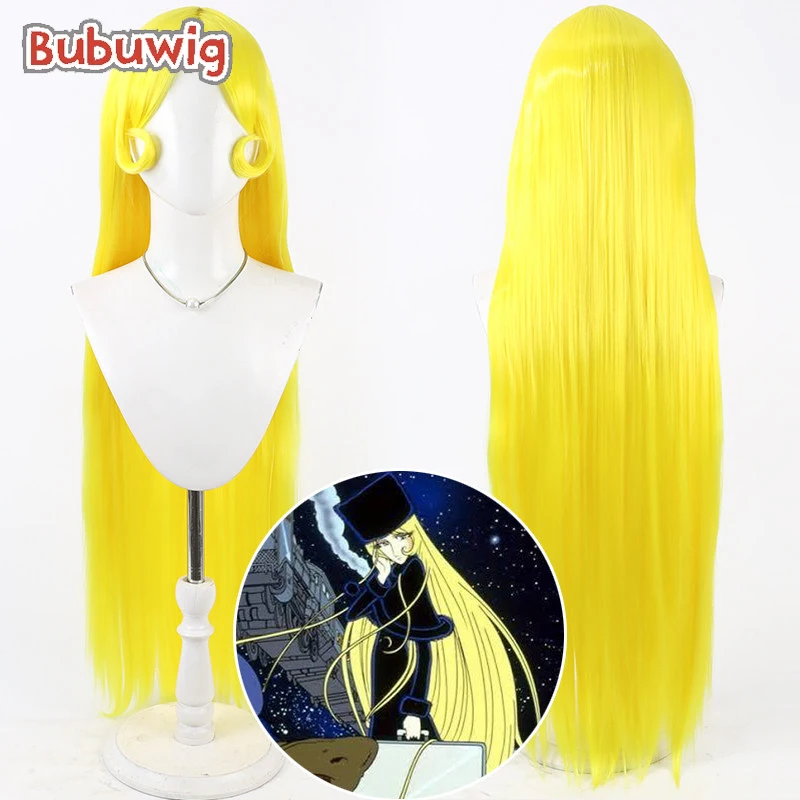 

Bubuwig Synthetic Hair Maetel Cosplay Wigs Galaxy Express 999 Maetel Halloween 100cm Long Straight Yellow Wig Heat Resistant